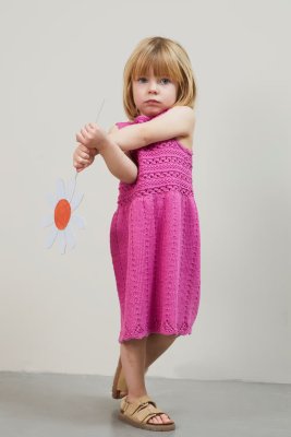 Zoom bild av mönster rauma petunia klänning 438-1