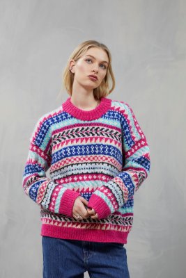 Zoom bild av mönster rauma vams birgitte tröja