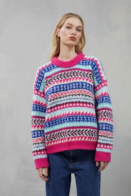 Zoom bild av mönster rauma vams birgitte tröja