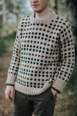 Zoom bild av mönster rauma fivel fremstrikk 440-6 ullgarn