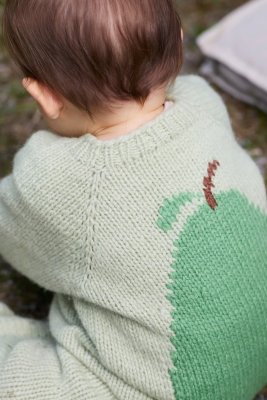 Zoom bild av stickbeskrivning rauma paeredress til barn