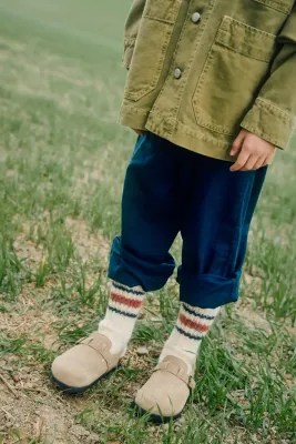 Zoom bild av mönster sokker sockar
