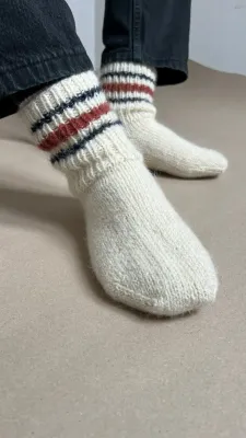 Zoom bild av mönster sokker sockar