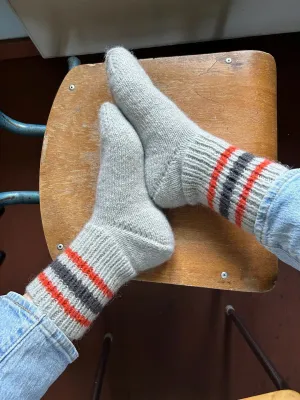 Zoom bild av mönster sokker sockar