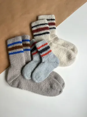 Zoom bild av mönster sokker sockar