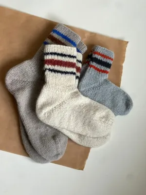 Zoom bild av mönster sokker sockar
