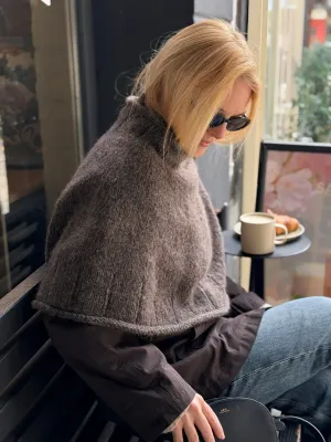 Zoom bild av mönster poncho tweed
