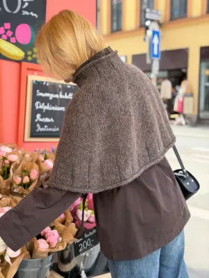 Zoom bild av mönster poncho tweed