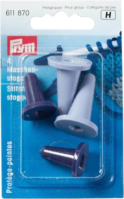 Zoom bild av maskstoppare stitch stoppers stickning