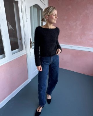 Zoom bild av bea blouse petiteknit tröja stickbeskrivning