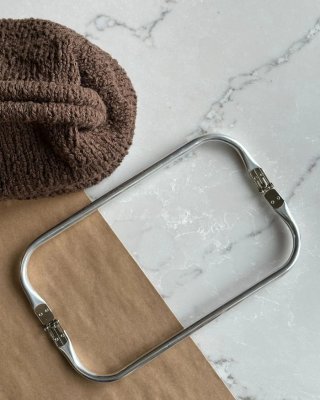 väskram metallram till clutchväska petite knit