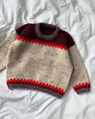 Zoom bild av Petite knit cross sweater junior peer gynt