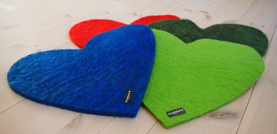 Zoom bild av Sittdyna ull hjärta ullcentrum
