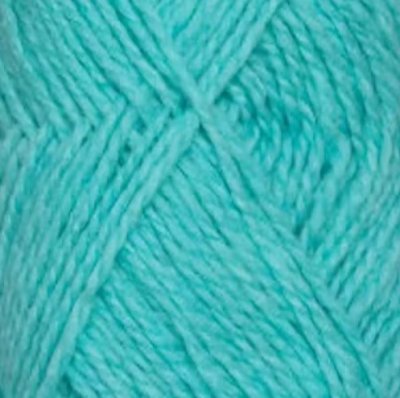 Zoom bild av garn rauma fivel ullgarn ljus turkos