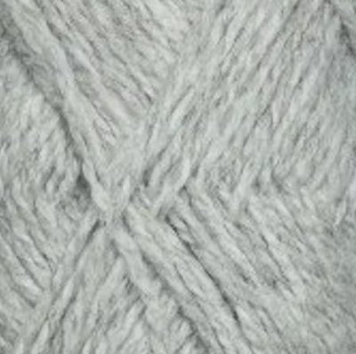 Zoom bild av garn rauma fivel ullgarn ljusgrå melerad