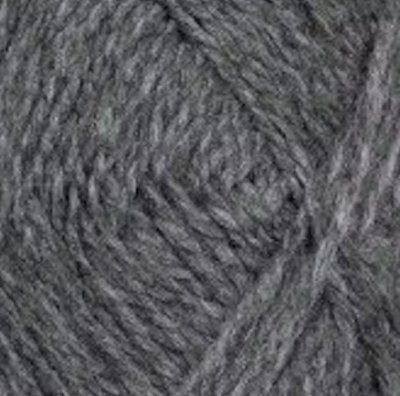 Zoom bild av garn rauma fivel ullgarn mörkgrå naturmelerad