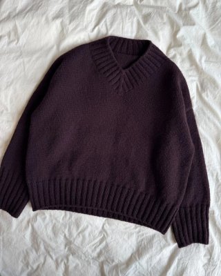 Zoom bild av tröja v-ringad hannah sweater petiteknit