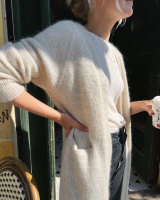 Zoom bild av inga krusiduller cardigan petite knit sandnes garn