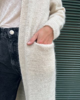Zoom bild av inga krusiduller cardigan petite knit sandnes garn