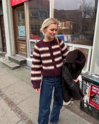 Zoom bild av key cardigan petite knit peer gynt