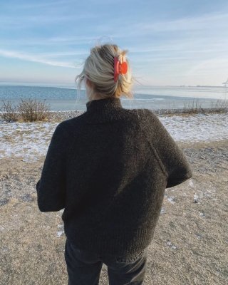 Zoom bild av petite knit Louvre sweater sandnes garn