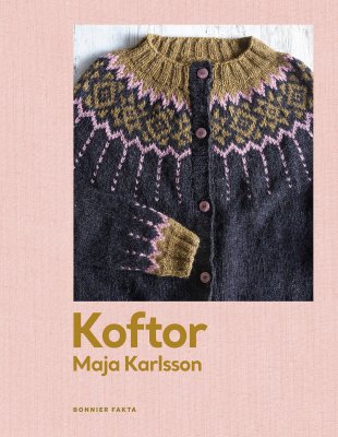 Zoom bild av bok koftor stickning maja karlsson
