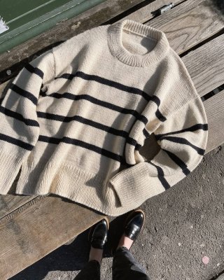 Zoom bild av petite knit Marseille sweater sandnes garn