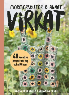 Zoom bild av bok mormorsrutor o annat virkat