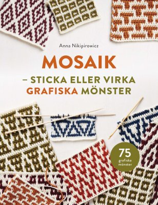 Zoom bild av bok mosaik sticka eller virka grafiska mönster anna nikipirowicz
