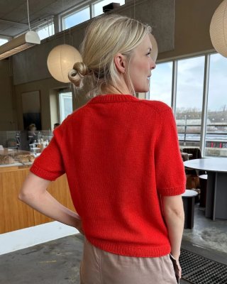 Zoom bild av petite knit poppy tee sandnes garn