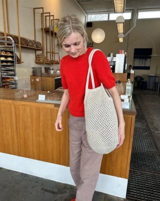 Zoom bild av petite knit poppy tee sandnes garn